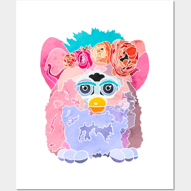 Flower Crown Furbie Wall Art by Roguish Design